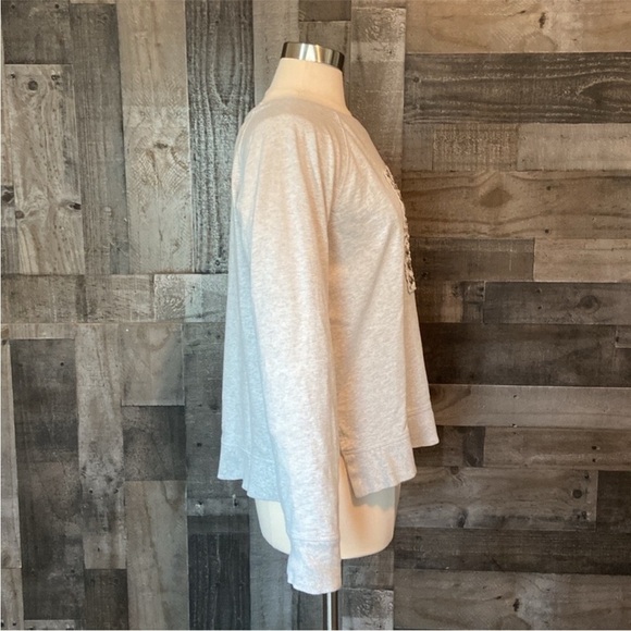 Style & Co sweatshirt large sparkly leopard print sequins Lovecore low key luxe - Picture 9 of 12